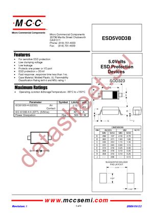 ESD5V0D3B-TP datasheet  